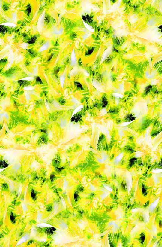 时尚抽象羽毛数码印花印花华亿平台图片