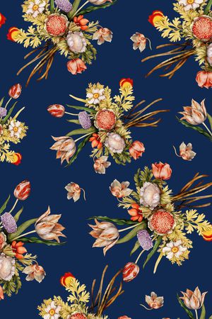 大气数码女装花卉印花华亿平台图片