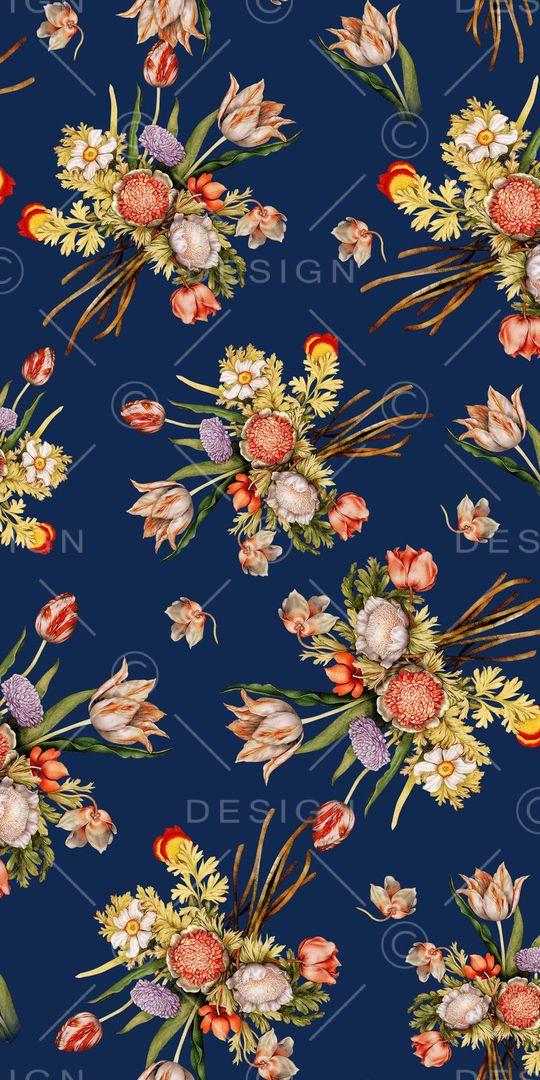 大气数码女装花卉印花华亿平台图片