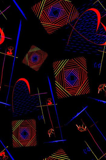 不规则几何印花华亿平台图片