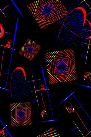 不规则几何印花华亿平台图片