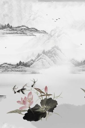 水墨画印花华亿平台图片