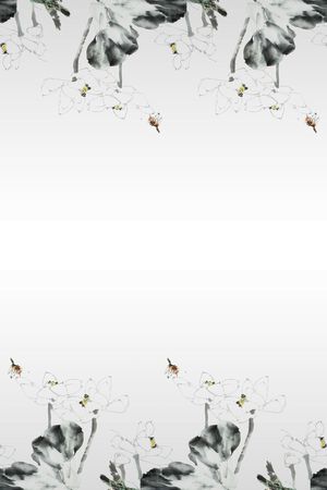 水墨画印花华亿平台图片