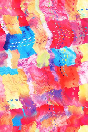 几何拼凑印花华亿平台图片