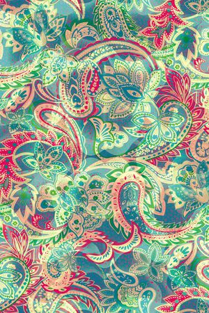 佩斯利涡旋纹抽象印花华亿平台图片