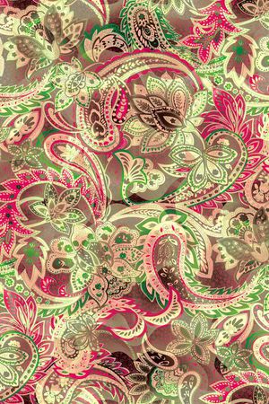 佩斯利涡旋纹抽象印花华亿平台图片