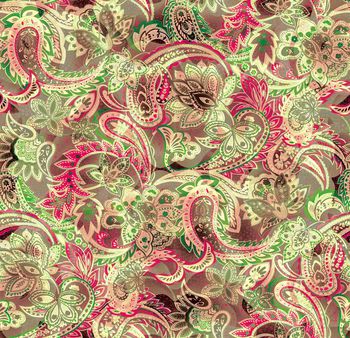 佩斯利涡旋纹抽象印花华亿平台图片