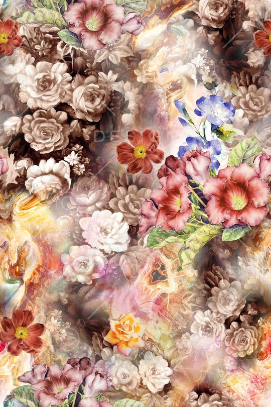 沙发布（花卉）印花华亿平台图片