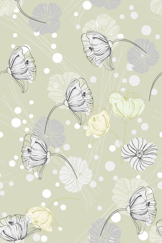 小清新花卉印花华亿平台图片