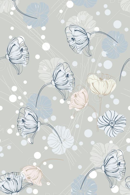 小清新花卉印花华亿平台图片