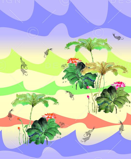 条纹印花华亿平台图片