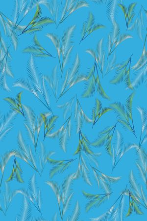 棕榈叶印花华亿平台图片