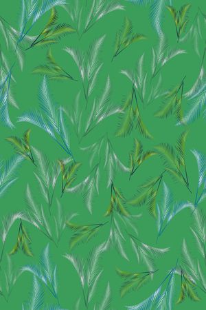 棕榈叶印花华亿平台图片