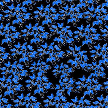 638412-小碎花叶子花朵黑