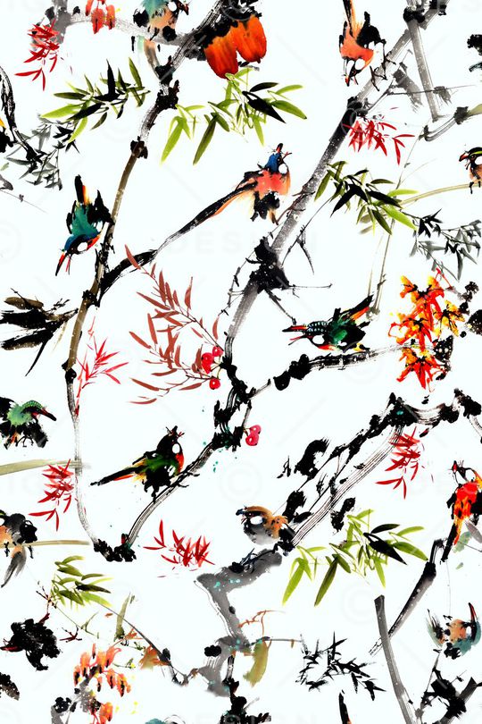 花卉印花华亿平台图片