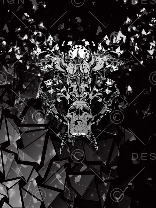 骷髅头印花华亿平台图片