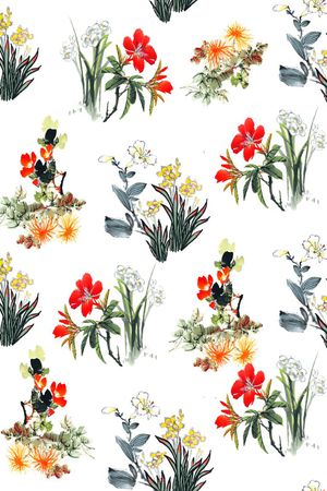 兰花印花华亿平台图片