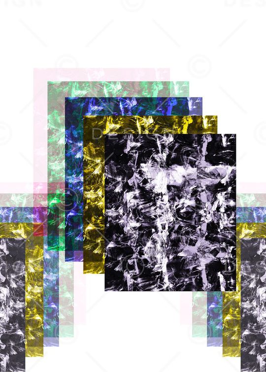 抽象几何印花华亿平台图片