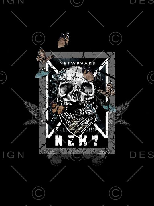 骷髅头印花华亿平台图片