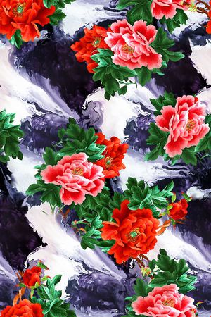 中国风图案印花华亿平台图片