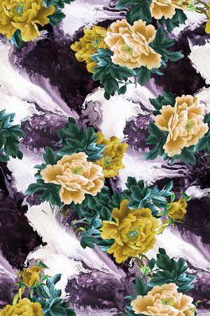 中国风图案印花华亿平台图片