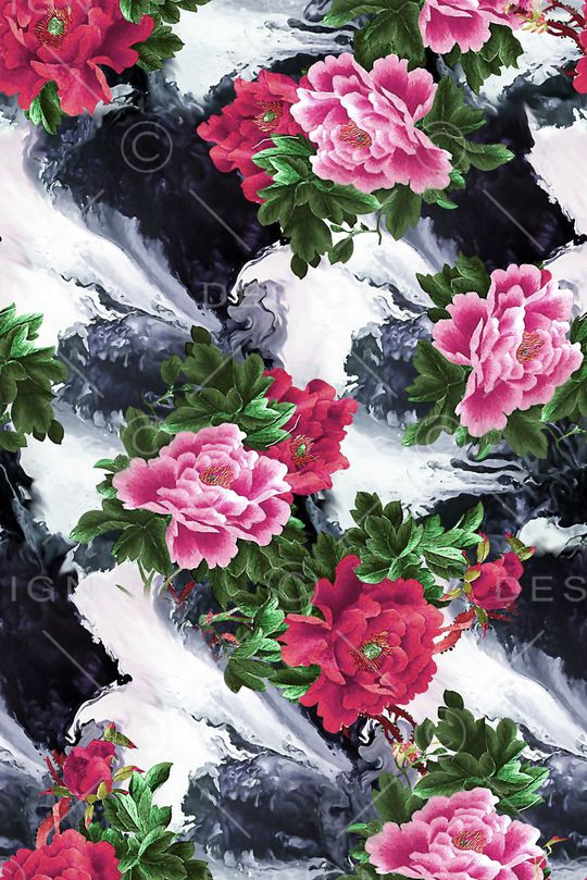 中国风图案印花华亿平台图片