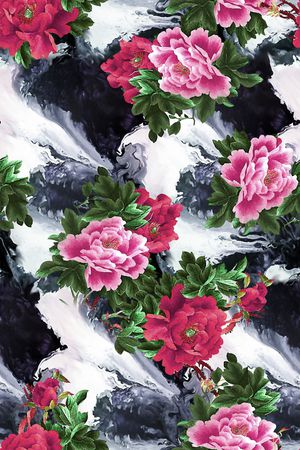 中国风图案印花华亿平台图片