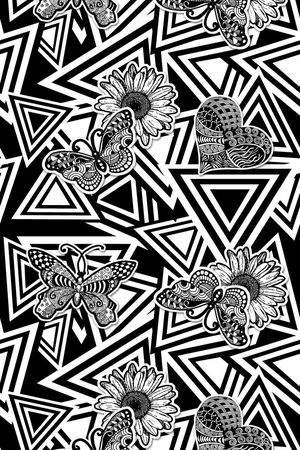 蝴蝶印花华亿平台图片