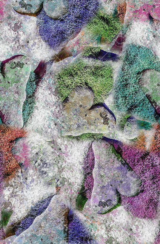 时尚抽象石头纹理印花华亿平台图片