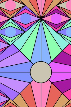 不规则几何印花华亿平台图片