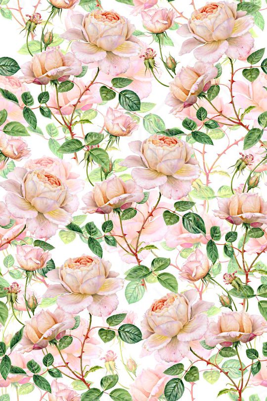 时尚抽象手绘玫瑰花花卉数码印花印花华亿平台图片