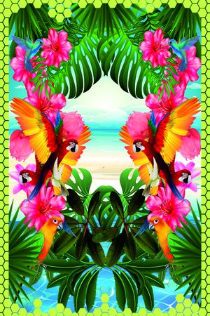 tropical印花华亿平台图片