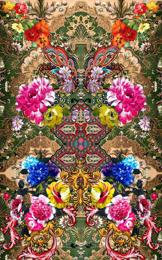 花卉印花华亿平台图片