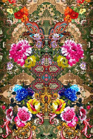 花卉印花华亿平台图片