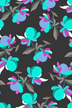 抽象花卉印花华亿平台图片