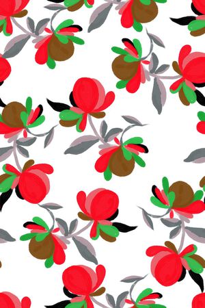 抽象花卉印花华亿平台图片