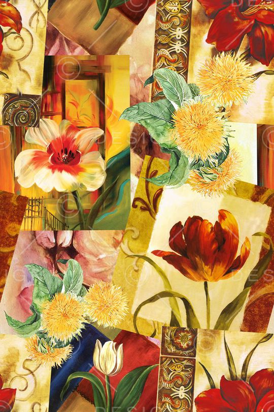 花卉印花华亿平台图片