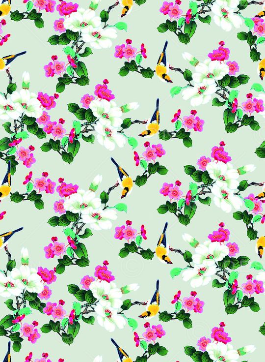 中国风印花华亿平台图片