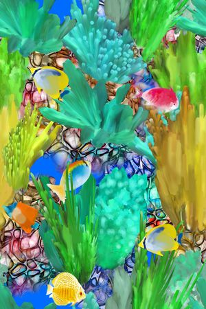 抽像花卉印花华亿平台图片