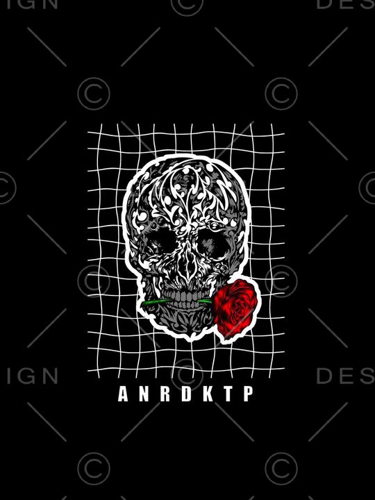 复古骷髅头印花华亿平台图片