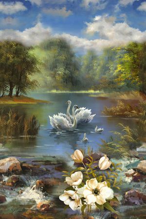 风景印花华亿平台图片