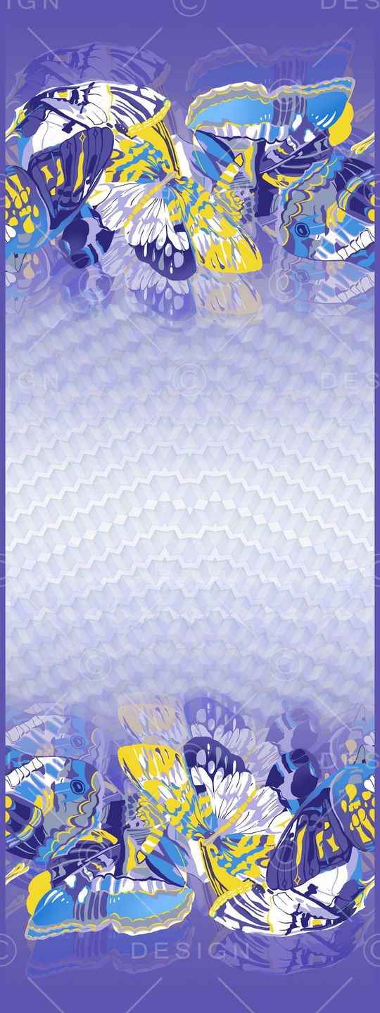 水彩蝴蝶印花华亿平台图片