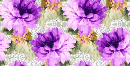 蕾丝底纹印花华亿平台图片