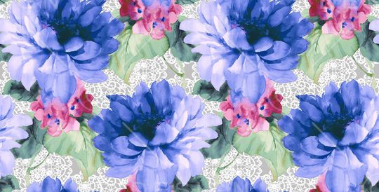 蕾丝底纹印花华亿平台图片