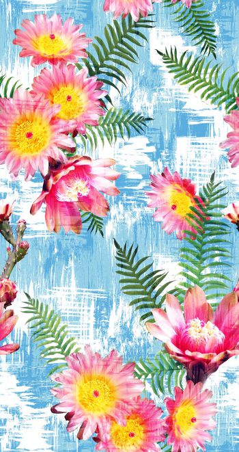 639299-时尚热带花卉-2