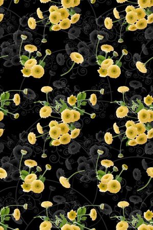 花卉印花华亿平台图片