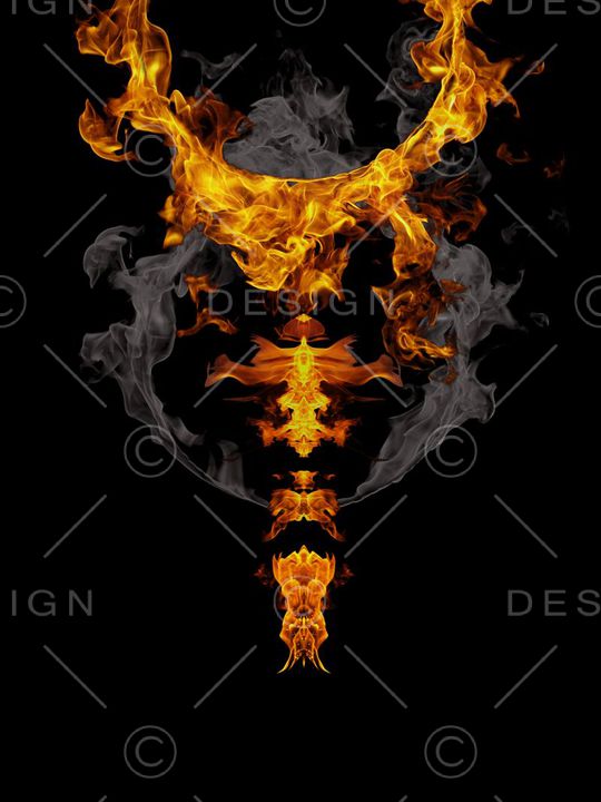 原创抽象火焰潮牌靓仔时尚男装花印花华亿平台图片