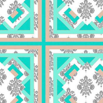 639469-卷草底纹几何蓝