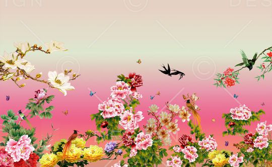 花朵印花华亿平台图片