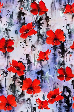 中国风印花华亿平台图片